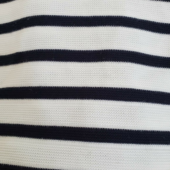 Simply Styled Top by Sears Womens Stripe Knit Classic White & Navy Blue Size XL - Picture 9 of 11